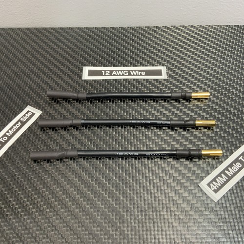 4mm Male To Female ESC To Motor Bullet Connector 12AWG RC Extension Wire 