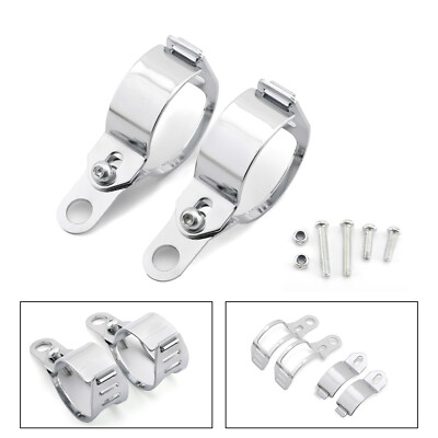 Front Turn Signal Light Bracket Holder Fork Bar Mount Clamp 41-51mm Chrom V1