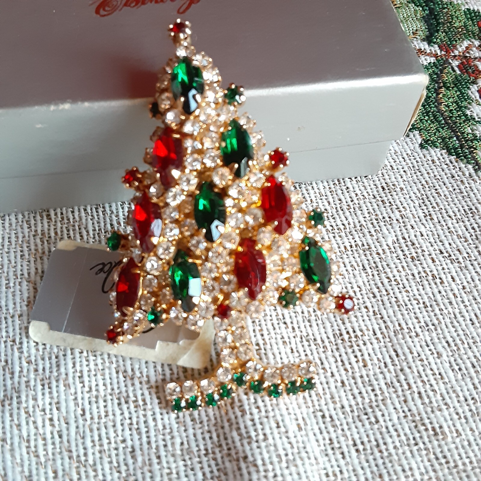 VINTAGE STUNING EISENBERG- ICE CHRISTMAS TREE BROOCH/PIN