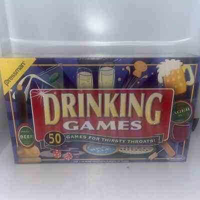 Pressman Adult Drinking Party Game for Thirsty Throats Board Game NIP Sealed
