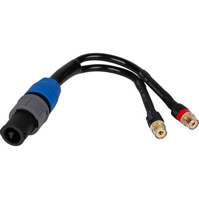 Speakon Type Plug to Binding Post Speaker Wire Adapter