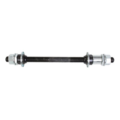 HUB AXLE SET Rear 3/8 Black Axle x 26TPI x 126 O.L.D x 175 6/7sp Wheelmaster