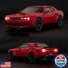 YMHAT Toy Cars 1/32 Dodge Challenger Die Cast Metal Toy Cars Hellcat Toy Car with Sound and Light Pull Back Hellcat Car for 3+ Year Old Boys and Kids