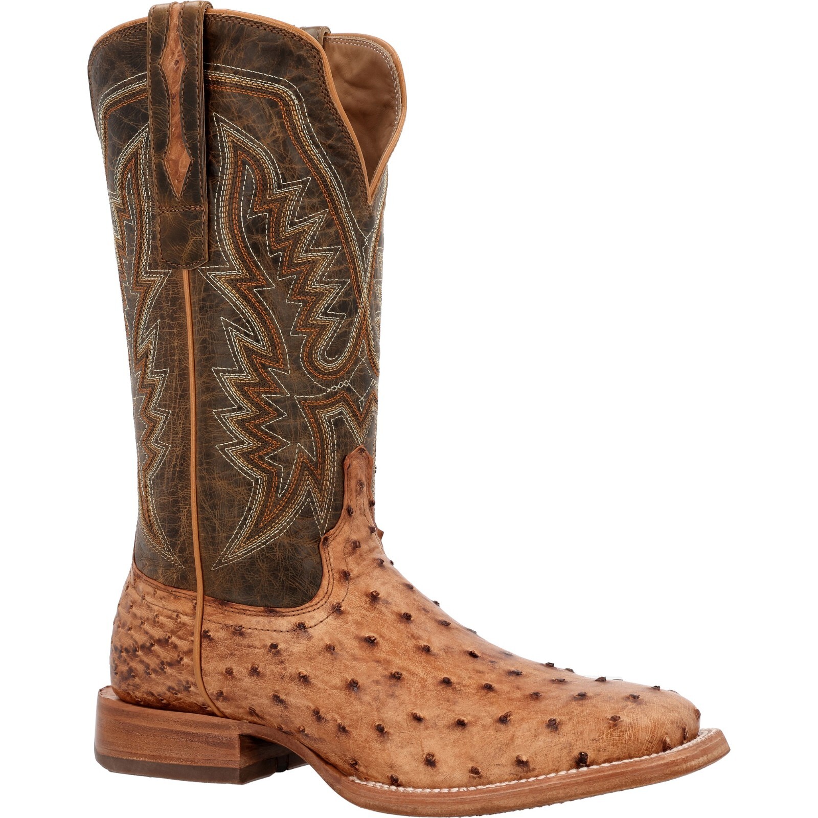 Pre-owned Durango Boots Durango® Prca Collection Full-quill Ostrich Western Boots Ddb0472 - All Sizes In Antiqued Saddle