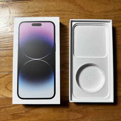 iPhone 14 Pro Max 256GB Deep Purple EMPTY BOX with booklet and sticker BOX ONLY
