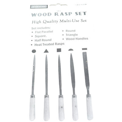 HAWK ( FR385W ) 5 Pc Professional Wood Rasp File Set Woodworking Shop Tools