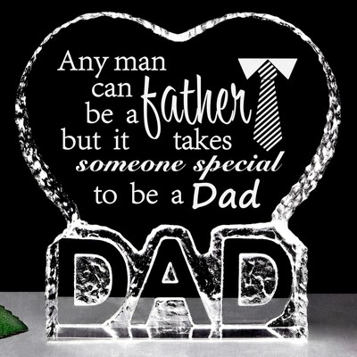 Gifts for Dad, Dad/Papa/Daddy Gifts from Daughter/Son/- DAD Shape Crystal Dec...