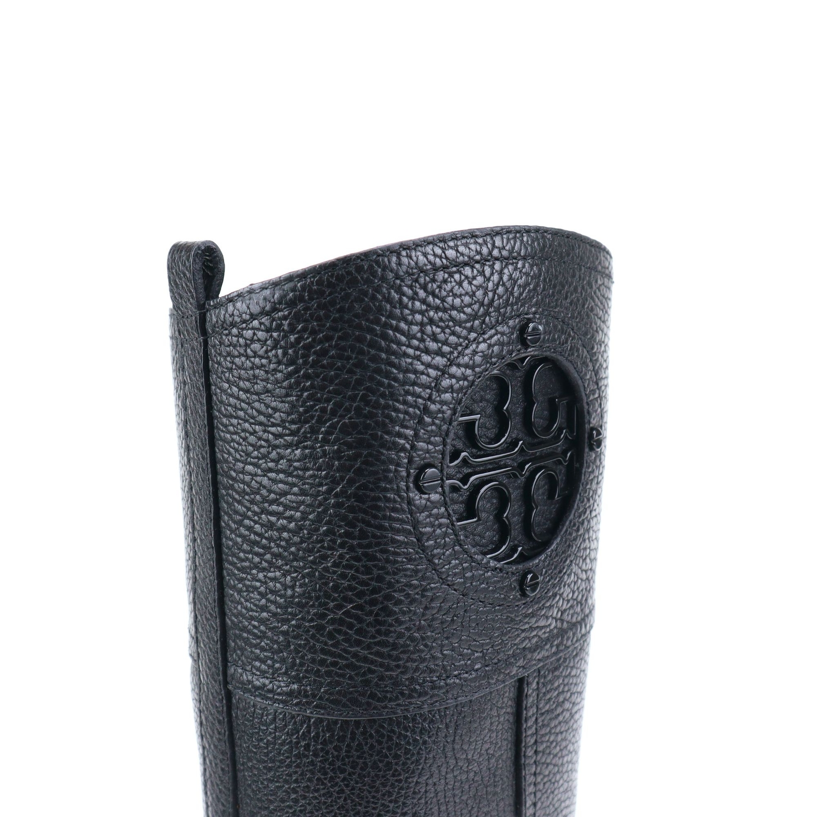 TORY BURCH TORY BURCH KIERNAN 35MM RIDING TUMBLED LEATHER BOOTS BLACK 6