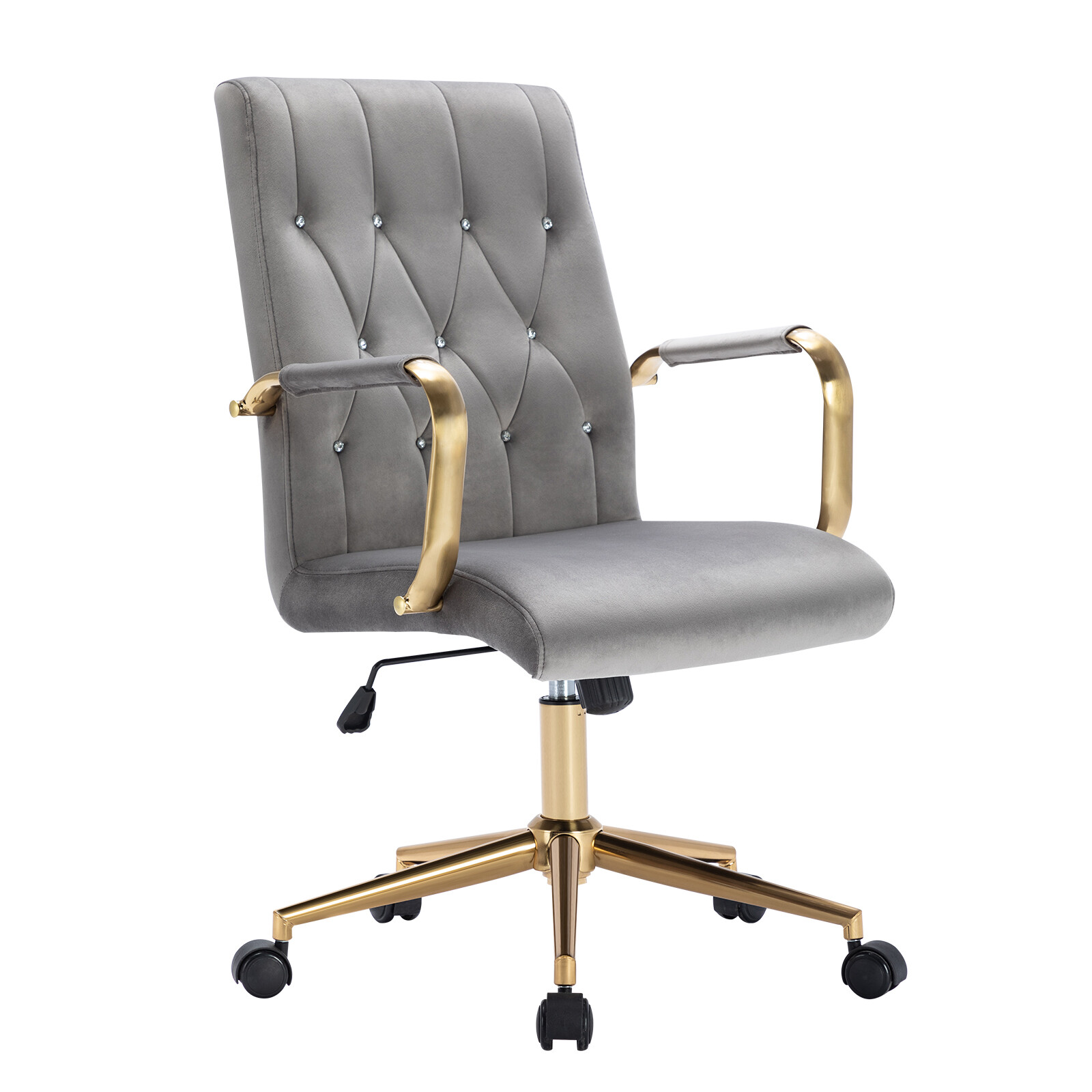 Duhome Office Chair with Arm and Rhinestone Deco Adjustable