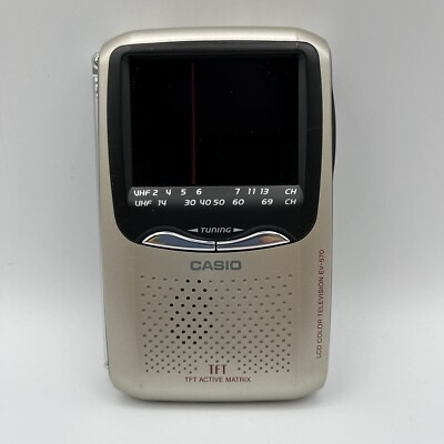 Casio Handheld LCD Color Television EV 570 B TFT Active Matrix - Parts Repair