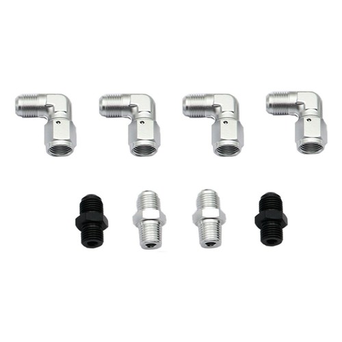 GM 4L60E 4L65E Automatic Transmission Oil Cooler Lines Kit -6AN Fiber&SS Braided