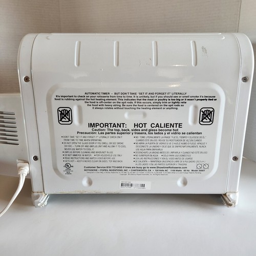 Ronco Compact Showtime Plus 3000 Rotisserie, BBQ Works With Warming Tray