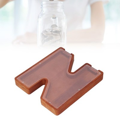 Letter Piggy Bank Personalized Alphabet Piggy Bank Wooden Letter Coin Box For