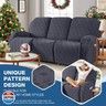 TAOCOCO Recliner Sofa Covers Stretch Reclining Couch Cover, Jacquard Recliner Couch Cover for 3 Seat Furniture Protector Sofa Slipcovers with Elastic Bottom for Kids, Pets (Dark Grey)