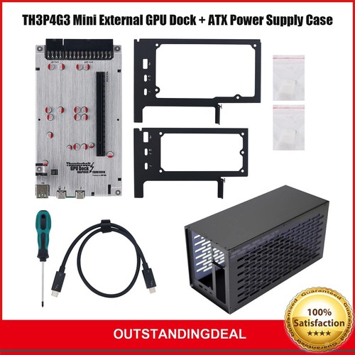 TH3P4G3 Mini External GPU Dock + ATX Power Supply Case for