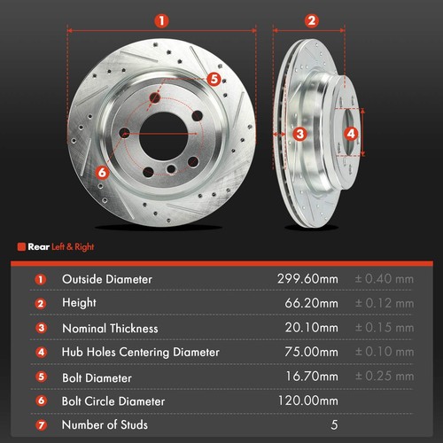 Front & Rear Drilled Brake Rotor & Ceramic Brake Pad for BMW 328i 330i 428i 430i
