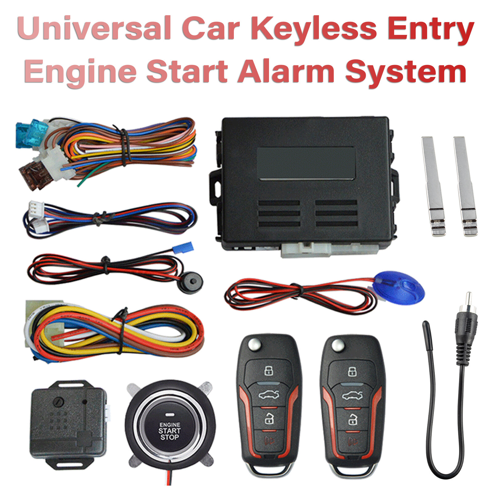 Keyless PKE  Entry Car Engine Start Stop Remote Anti-Theft Security Alarm System