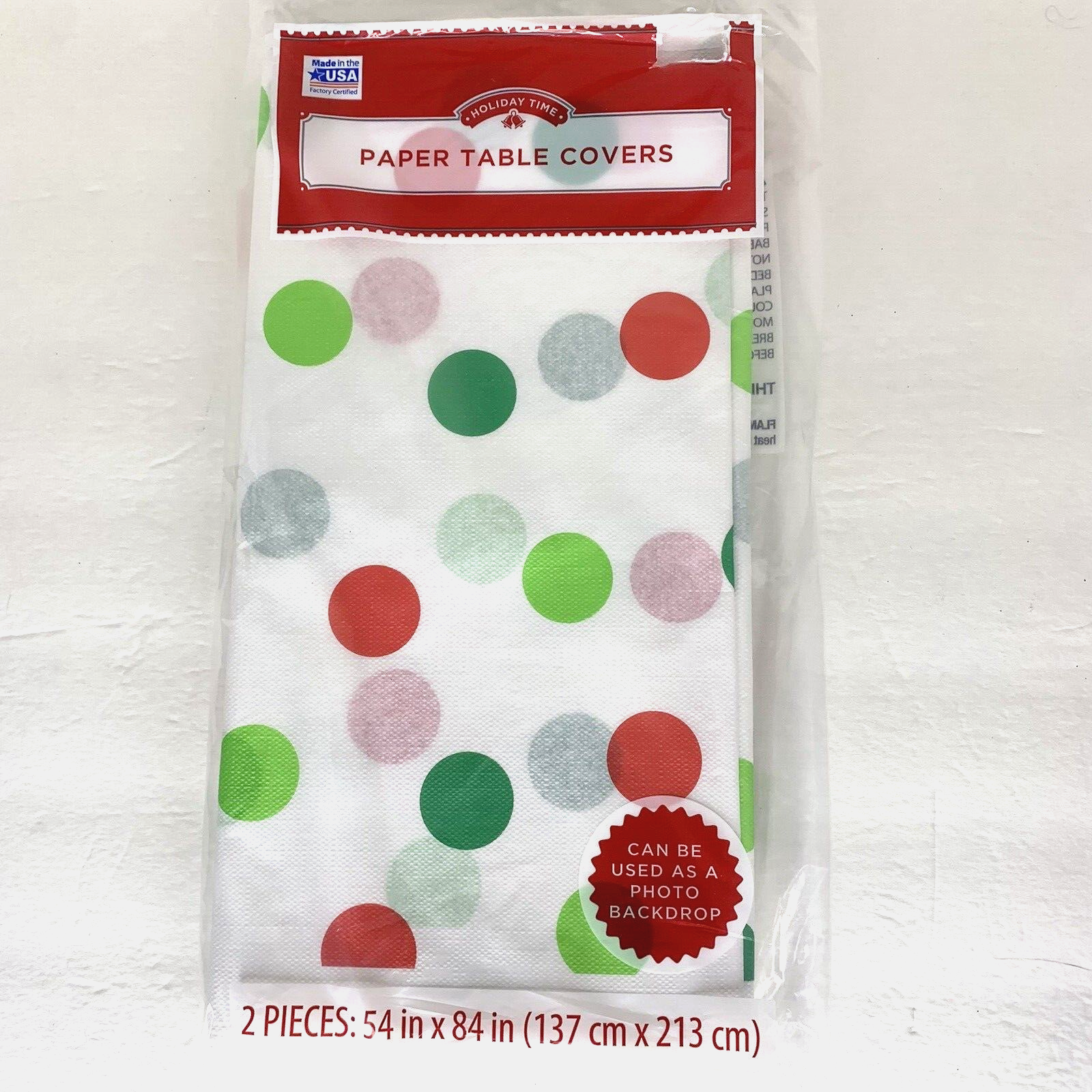 S 54 X 84 Red Green Holiday Time