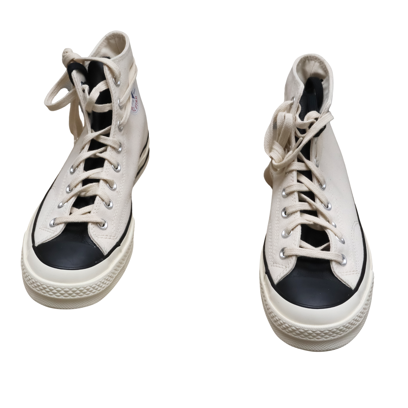 Pre-owned Converse Size 9.5  X Essentials Fear Of God 167955c Chuck 70 Hi Nat Ivory Black In Natural, Ivory, Black