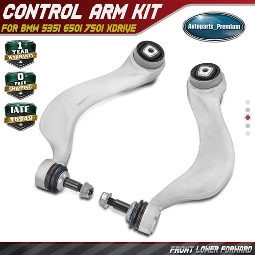 2Pcs Front Lower Forward Control Arm w/ Ball Joint for BMW 535i 650i 750i xDrive