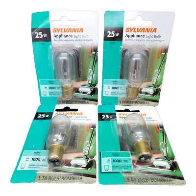 Sylvania 25T8DC Appliance Light Bulb 25W T8 Double Contact Bayonet Base Lot of 4