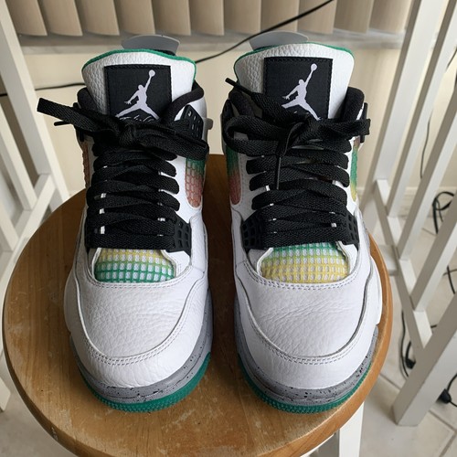 Nike Air Jordan 4 Retro Lucid Green Rasta University Red