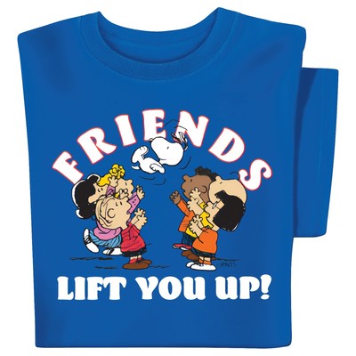 Peanuts Friends Lift You Up Short Sleeve Graphic T-Shirt