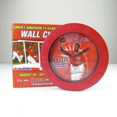 Garret Anderson Wall Clock 12-Game RBI Streak Los Angeles Angeles 2008 SGA NIB