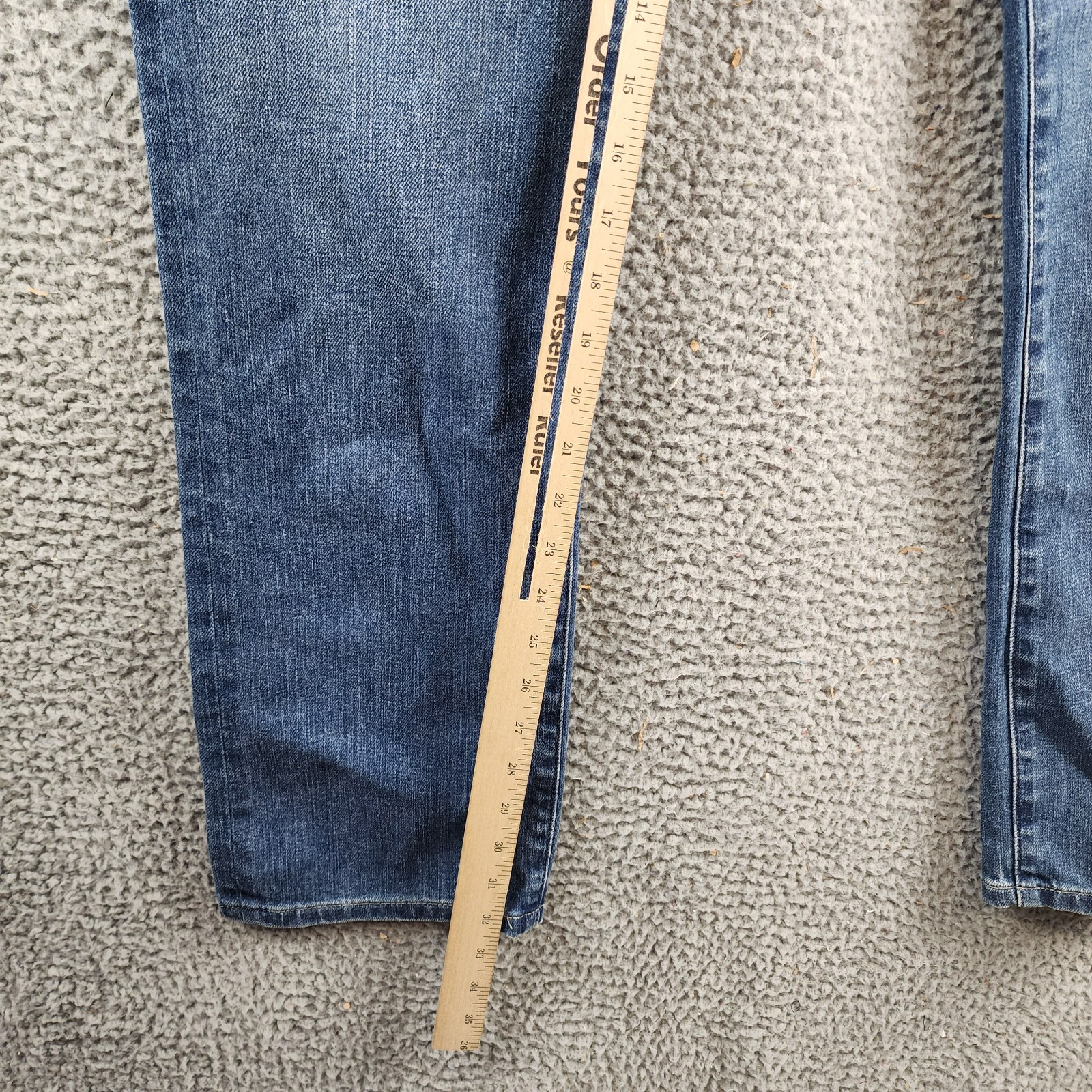 AG Everett Slim Straight Fit Jeans Men's 30x34 Runyon Blue Denim Button Zip - Picture 10 of 18