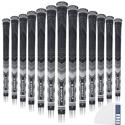 13pcs/set Golf Grip Standard/Midsize Cord Rubber Multi-Compound Irons Club&Tapes