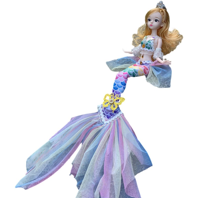 Little Mermaid Doll Toy Classic Fashion Doll Jointed Princess Doll for Kid Girls