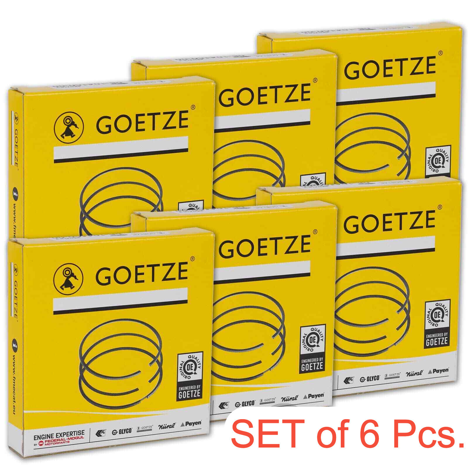 6 x piston rings set 84.00 mm GÖTZE BMW 3.0 D M57D30 TU