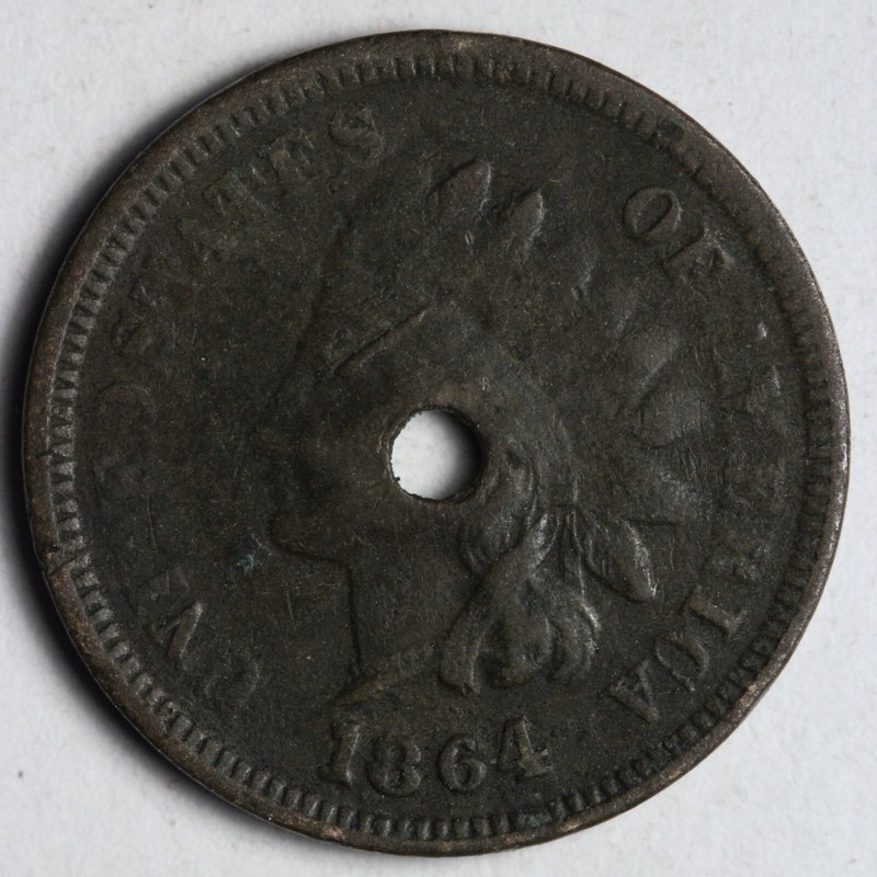 mintページ 1864 L Indian Head Cent Penny HOLE E113 WXC | eBay