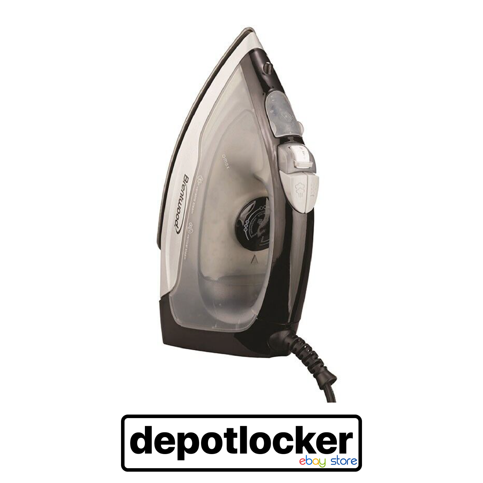 Brentwood MPI-53 Non-Stick Steam/Dry, Spray Iron, Black