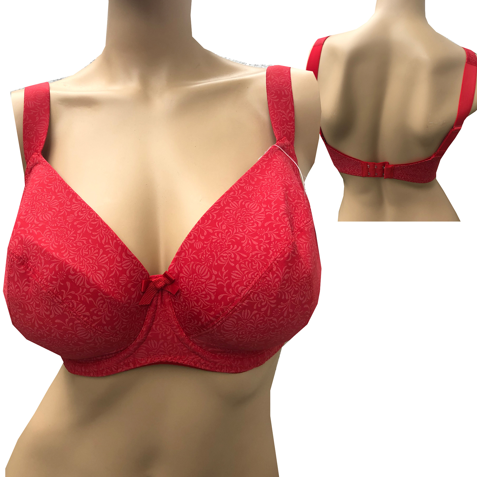 Ulla Dessous Tilda Damen BH mit Bügel und Wattiert Größe wählbar Rot NEU