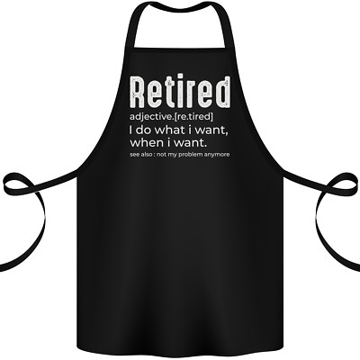 Retired Definition Funny Retirement Cotton Apron 100% Organic