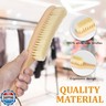 TAKAVU Clothes Brush Hat Brush, White Boar Bristle Lint Brush with Large Beech Wood Handle - Perfect for Pet Hair, Suits, Velvet, Cashmere, Wool, Suede, Shoe - Effective Lint Remover