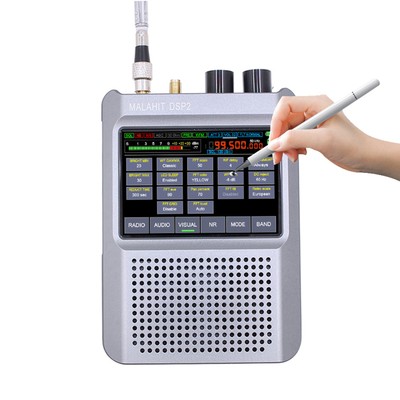 NEW 3.5''DSP2 SDR Malachite Radio Receiver 10kHz-380MHz 404MHz-2GHz Radio Speaker