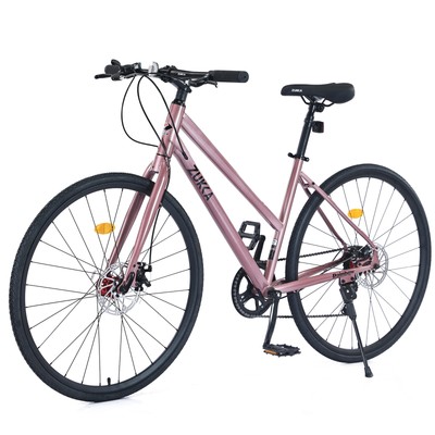 7 Speed Hybrid bike Disc Brake 700C Road Bike For men women's City Bicycle