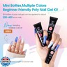 ROSALIND 20 Colors Poly Nail Gel Kit with Mini Nail Lamp Glitter Poly Nail Gel Kit Collection with Tools Clear All Seasons Classic Colors Halloween Starter Kit