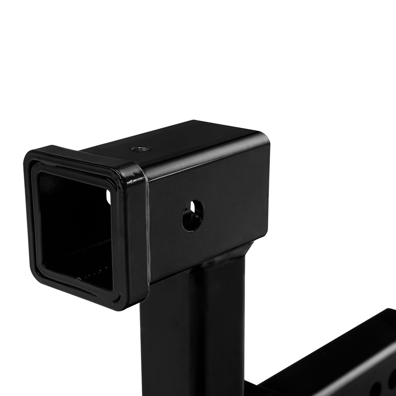 Dual 2" Trailer Hitch Receiver Rise Drop Extender Adapter Tow Truck 4000LB Black