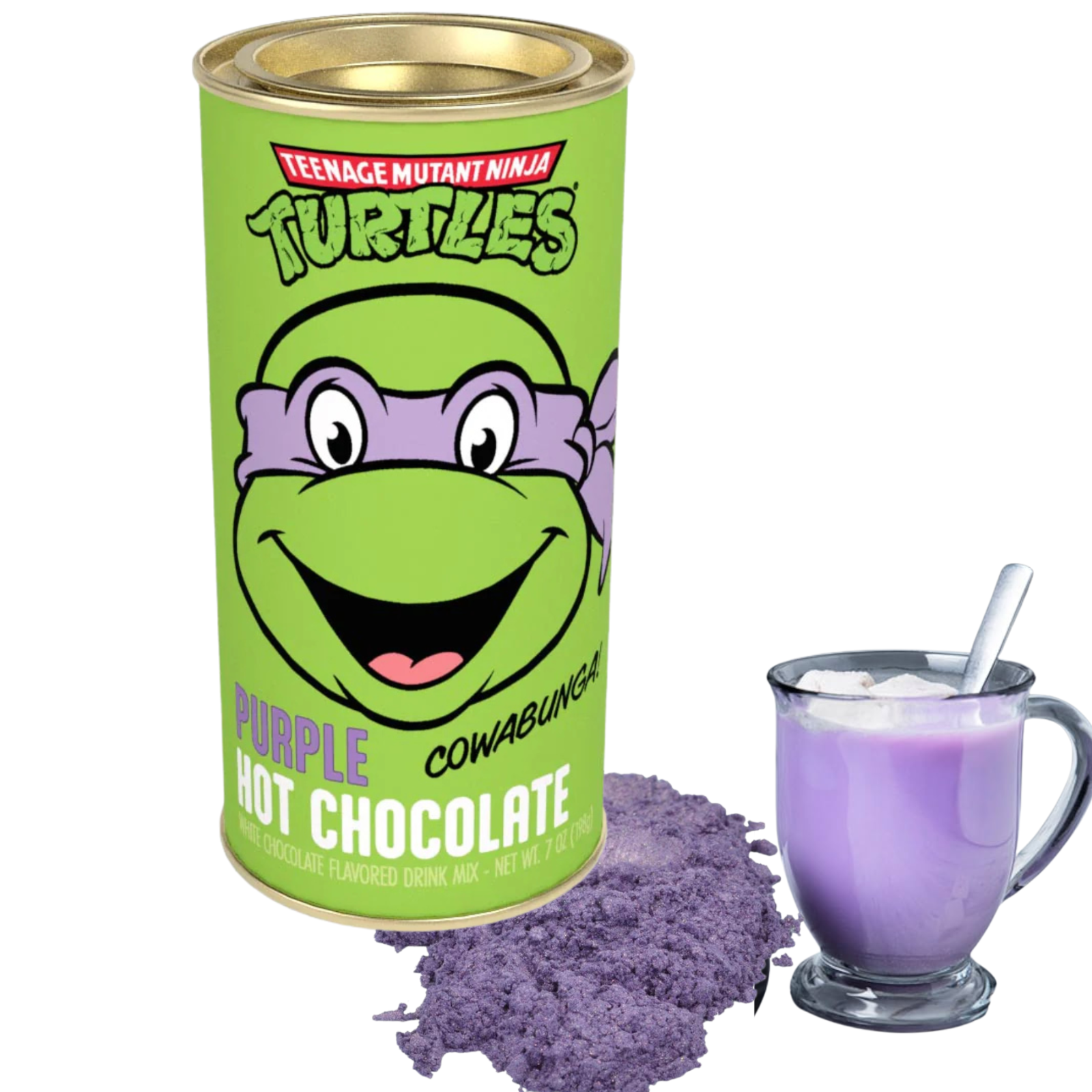 TMNT TEENAGE MUTANT NINJA TURTLE COCOA CHOCOLATE 8 OZ CAN HOT COLOR MIX