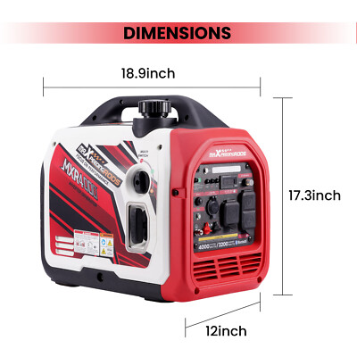 Gas-powered 4000 Watt Generator Portable EV-Charging w/Bluetooth CO Alert