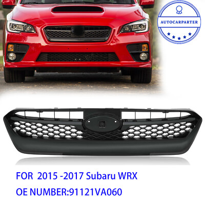 For 2015 2016 2017 Subaru WRX STi Front Bumper Grille Black Honeycomb OE Style