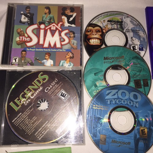 14 PC Games Sims 2 Zoo Tycoon Call Of Duty Black Ops Assassins Creed Cabelas