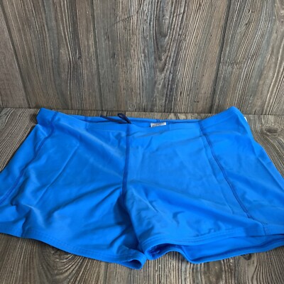 AMAZON ESSENTIALS MEN'S SQUARE ROYAL BLUE SWIM BRIEFS -SIZE Large **New**