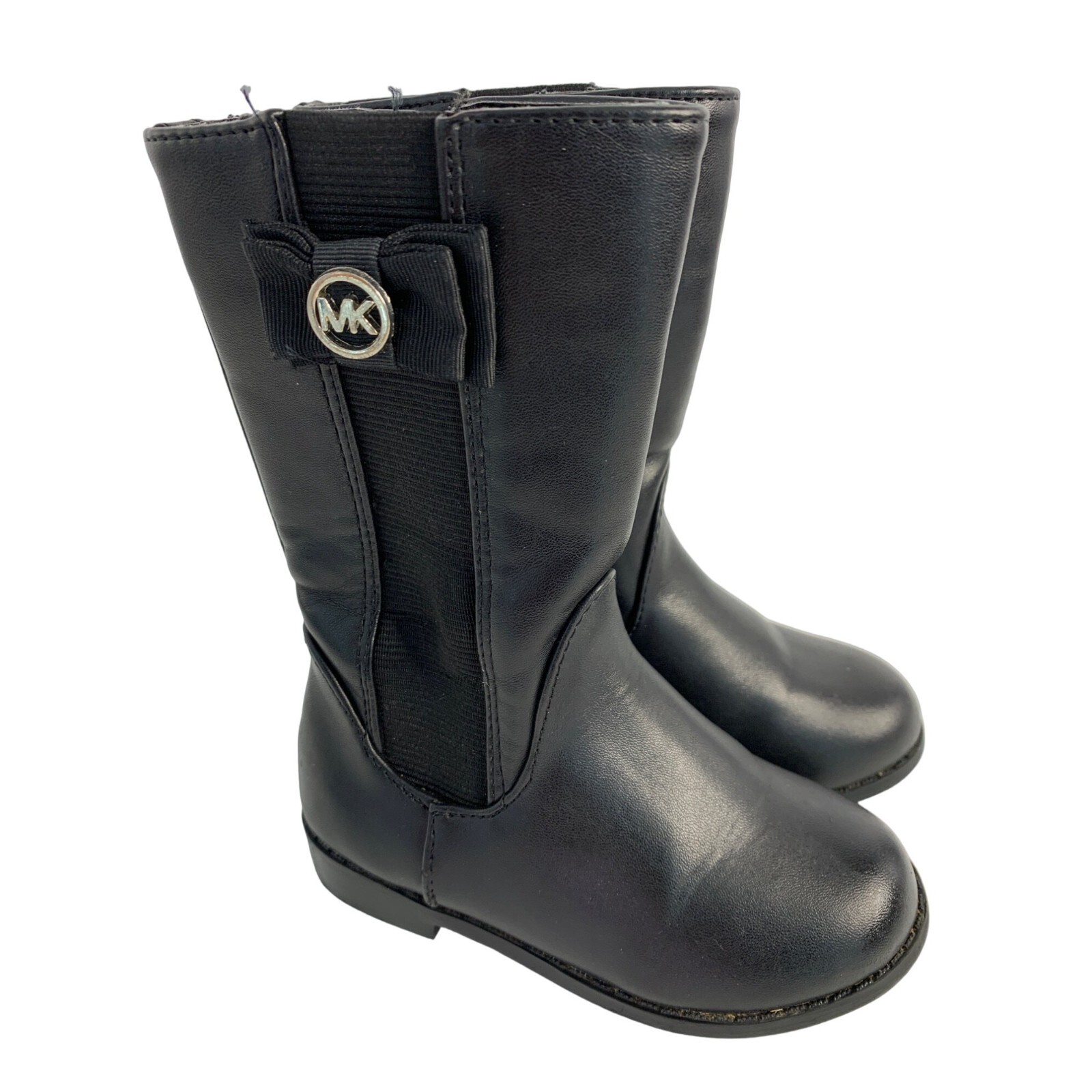 Girls youth Toddler Michael Kors Boots black bow tie logo Girls youth Toddler Michael Kors Boots black bow tie logo
