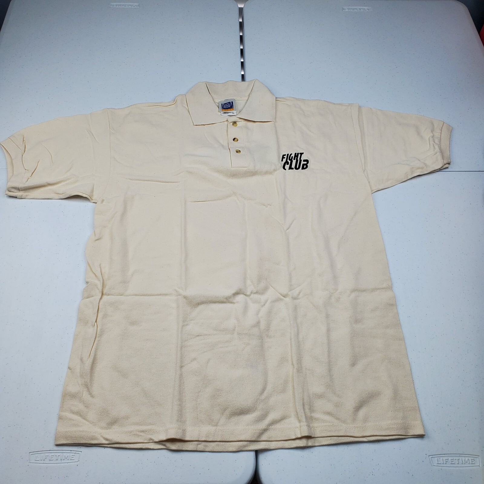 VTG Fight Club Movie Promo Short Sleeve Embroidered Polo VTG Fight Club Movie Promo Short Sleeve Embroidered Polo