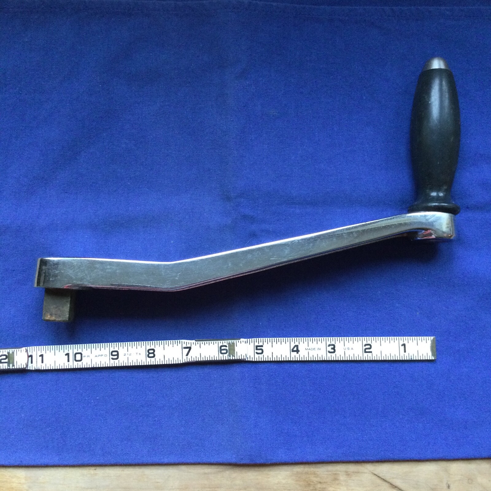 BARIENT Sailboat Winch Handle 12" Chrome Over Bronze Non Locking Square