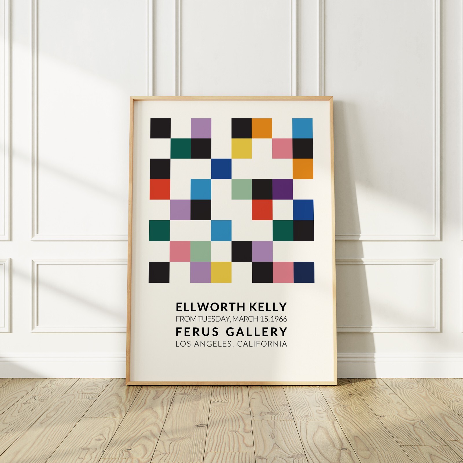 Ellsworth Kelly, 1966 Los Angeles Exhibition Poster, Premium